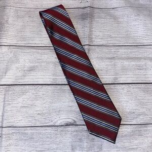 NWT Jos A. Bank Classic Striped Red and Blue Men's Tie